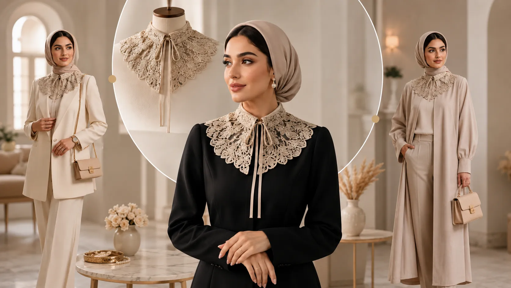 یقه حجاب مجلسی