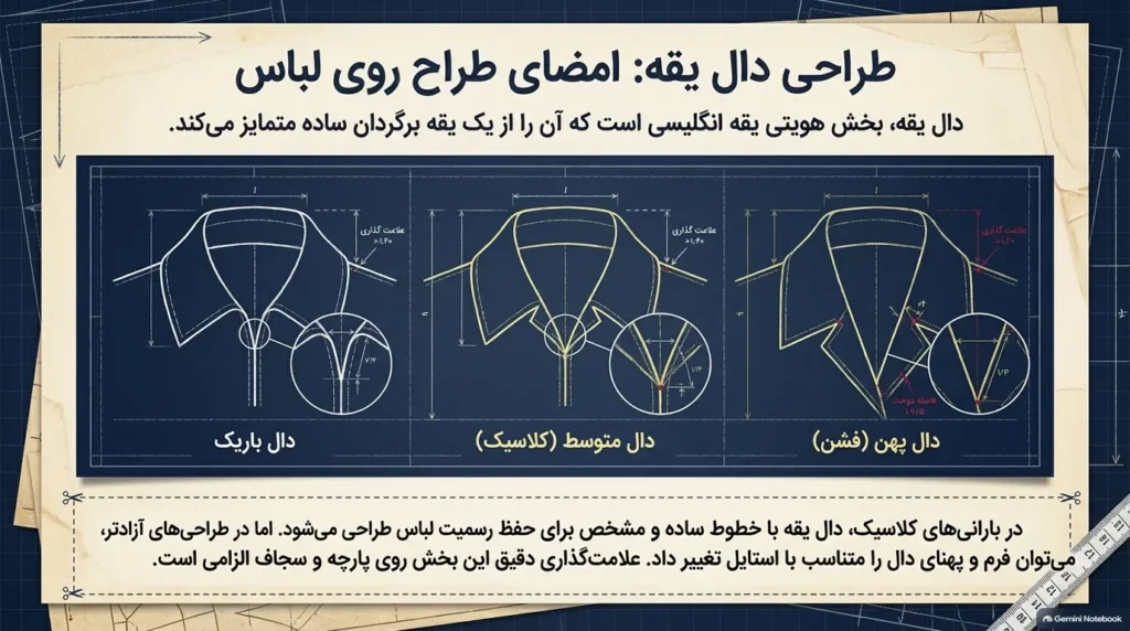 طراحی دال یقه انگلیسی
