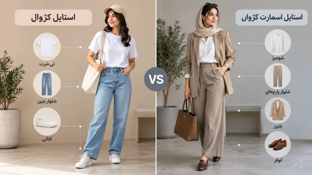 استایل اسمارت کژوال و کژوال