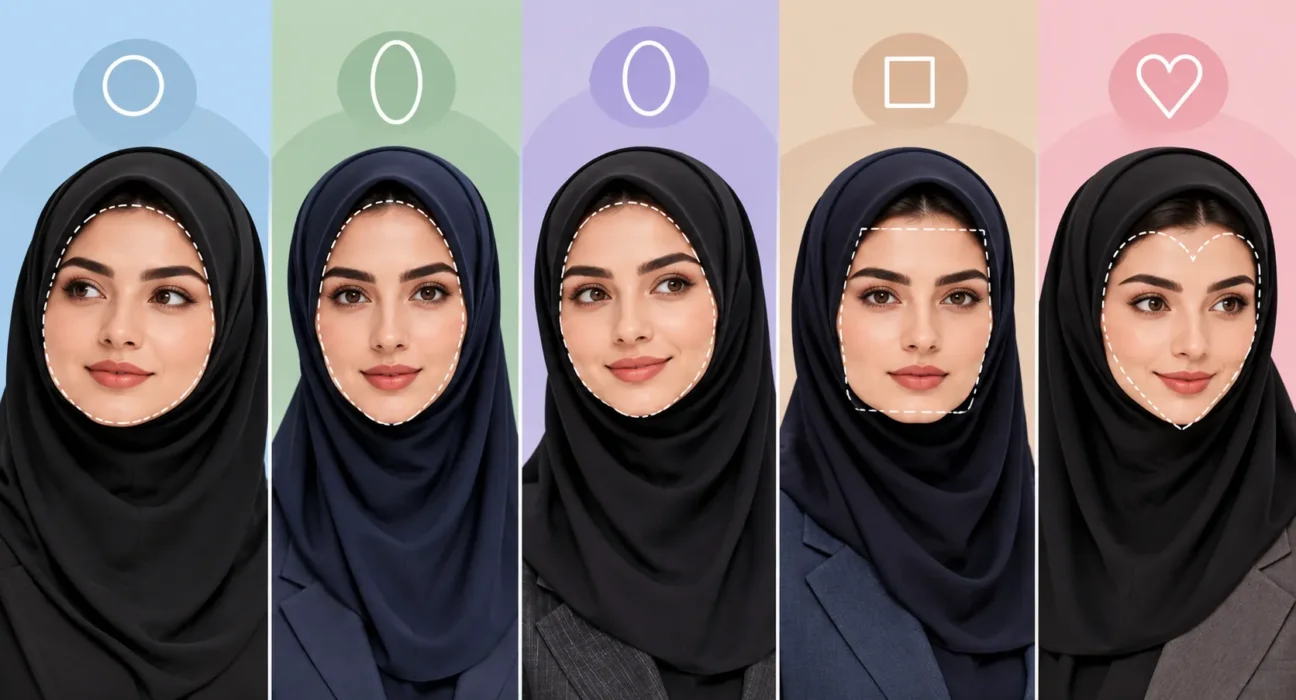 انتخاب مقنعه براساس فرم صورت