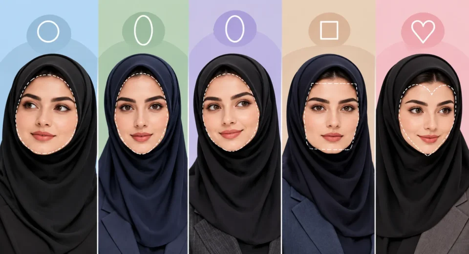 انتخاب مقنعه براساس فرم صورت