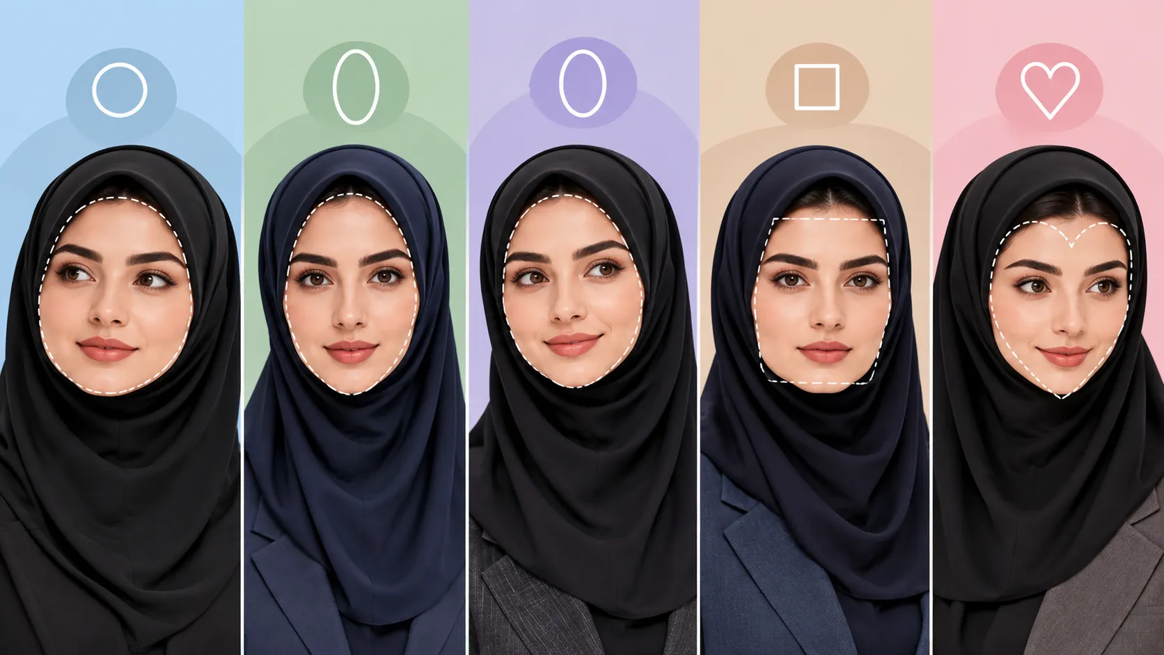 انتخاب مقنعه براساس فرم صورت