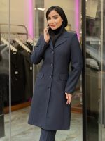 مانتو شلوار دیپلمات یقه انگلیسی خط قرمز - Image 10