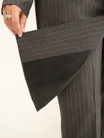مانتو شلوار دیپلمات یقه انگلیسی خط قرمز - Image 2