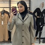 مانتو شلوار یقه امریکایی بغل پیلیسه