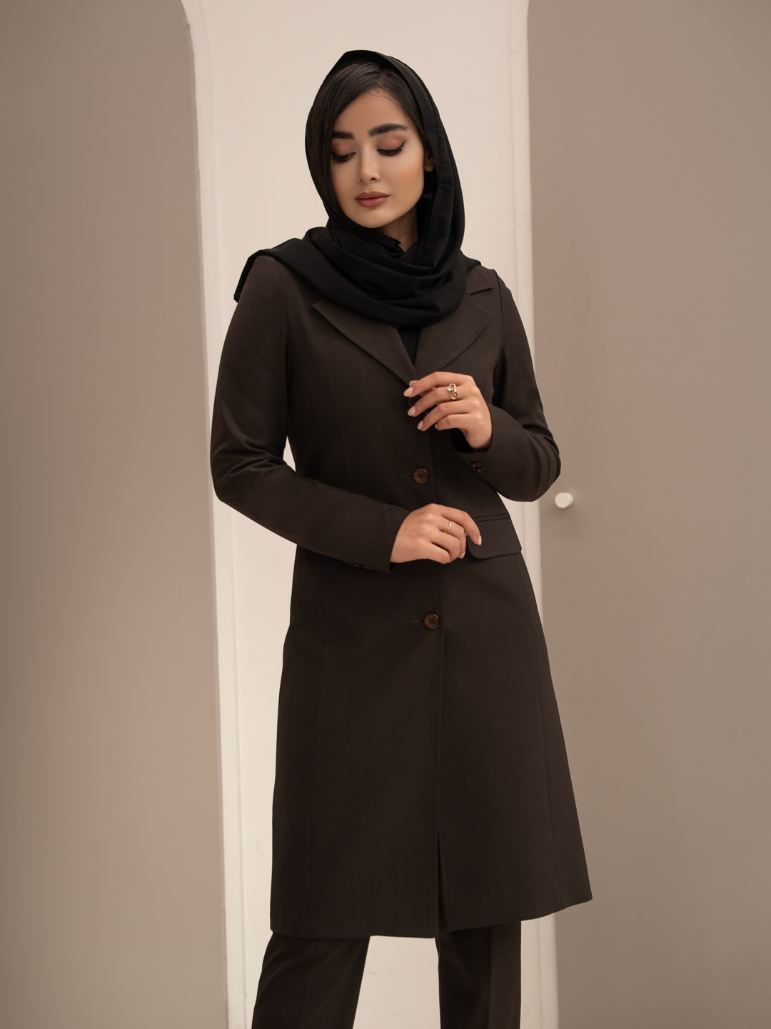 تصویر مانتو و شلوار بزیاق بانتو دوزی 