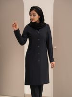 مانتو و شلوار یقه هفت چهارخانه ریز - Image 6