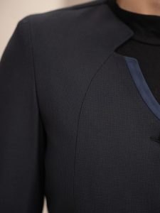 مانتو و شلوار یقه هفت چهارخانه ریز