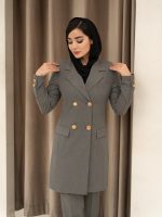 مانتو و شلوار بزیاق یقه انگلیسی چهار دکمه - Image 16