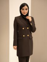 مانتو و شلوار بزیاق یقه انگلیسی چهار دکمه - Image 4