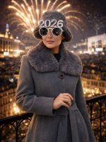 پالتو زنانه فوتر يقه ب ب خزدار - Image 7