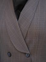 مانتو شلوار چهارخانه یقه آرشال چهار دکمه - Image 14