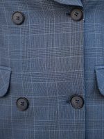 مانتو شلوار چهارخانه یقه آرشال چهار دکمه - Image 8