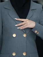 مانتو شلوار دیپلمات یقه انگلیسی - Image 10