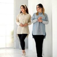 لینن کیمونو دو جیب ماهپار