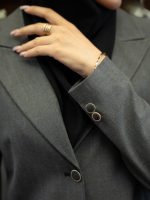 مانتو شلوار دیپلمات دوخط یقه بلیزری