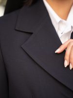 مانتو شلوار فیونا یقه انگلیسی تک دکمه - Image 11