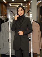 مانتو شلوار فیونا یقه انگلیسی دو دکمه