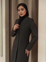 مانتو شلوار بزیاق یقه بلیزری دو دکمه - Image 27