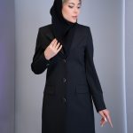 مانتو شلوار بزیاق یقه ملوانی سه دکمه