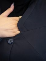 مانتو شلوار فیونا یقه هفت ساتن دار - Image 3