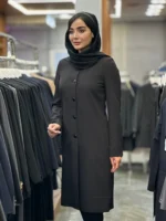 مانتو تک یقه گرد بانتو دوزی 1