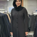 مانتو تک یقه گرد بانتو دوزی
