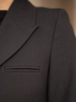 مانتو شلوار دیپلمات یقه بلیزری آستین سه دکمه - Image 20