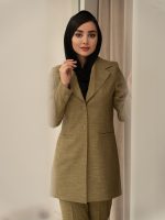 مانتو شلوار شانتون یقه انگلیسی دو دکمه - Image 22
