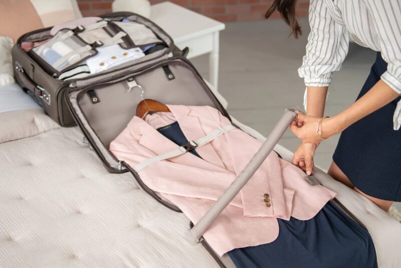 Tips for traveling and storing your coat and pants in your suitcase