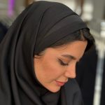 مقنعه تل دار مشکی