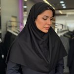 مقنعه تل دار مشکی