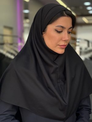 مقنعه تل دار مشکی
