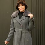 پالتو فوتر خزدار آستین زیپ دار