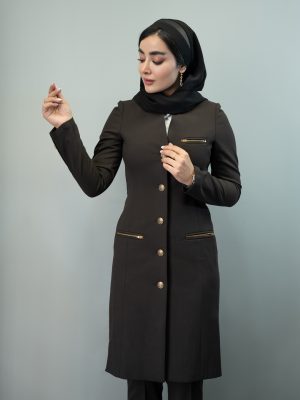 مانتو و شلوار فیونا جیب زیپ دار