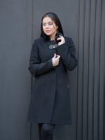 پالتو فوتر خزدار استین دوتیکه سنگدار - تصویر 2