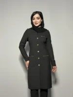 مانتو تک فیونا جیب زیپ دار مشکی