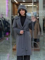 پالتو فوتر ۶۰ به ۴۰ یقه شکاری جلو باز