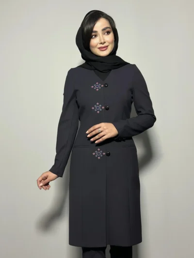 مانتو تک فیونا یقه هفت گلدوزی