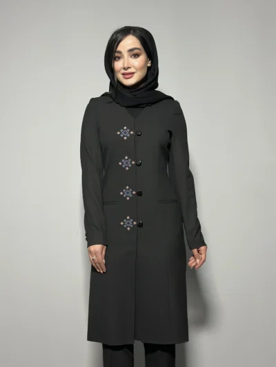 مانتو تک فیونا یقه هفت گلدوزی