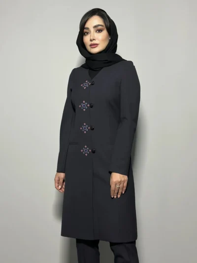 مانتو تک فیونا یقه هفت گلدوزی