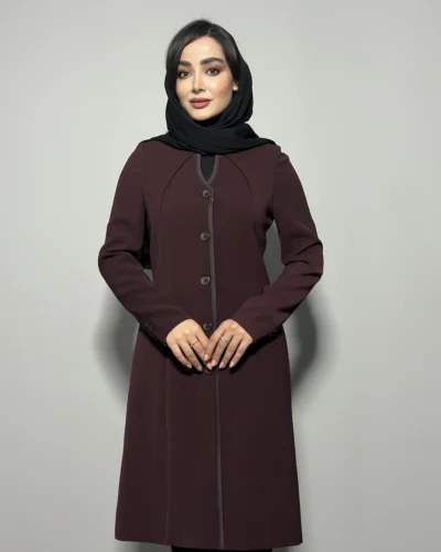 مانتو تک کرپ یقه گرد تک سایز