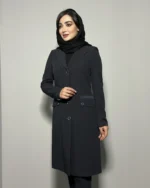 مانتو شلوار فیونا یقه آمریکایی نقاب دار - Image 2