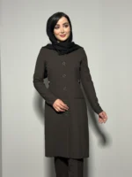 مانتو تک بزیاق یقه ایستاده سگک دار - Image 5