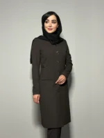 مانتو تک بزیاق یقه ایستاده سگک دار - Image 6
