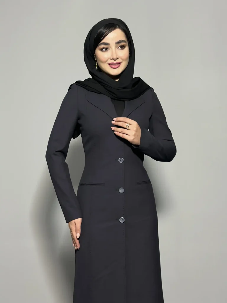 مانتو شلوار بزیاق یقه آمریکایی 1