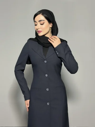 مانتو شلوار بزیاق یقه آمریکایی