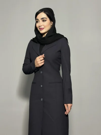 مانتو شلوار بزیاق یقه آمریکایی