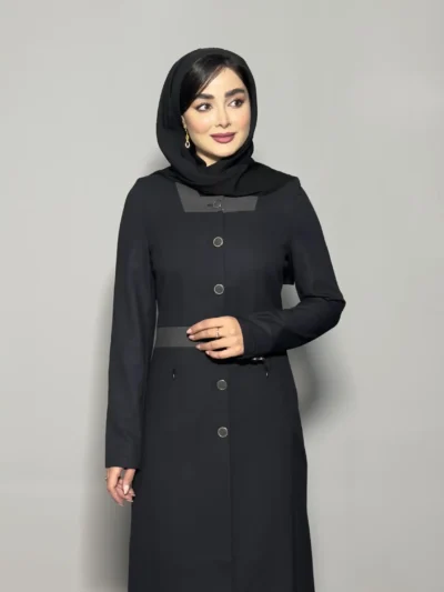 مانتو شلوار زیپ دار دو رنگ