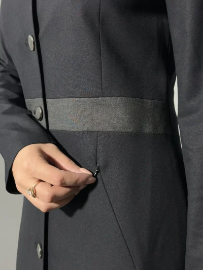 مانتو شلوار زیپ دار دو رنگ